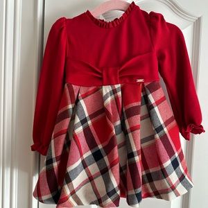 Mayoral Red Tartan Check dress in Red. Size 12 months.